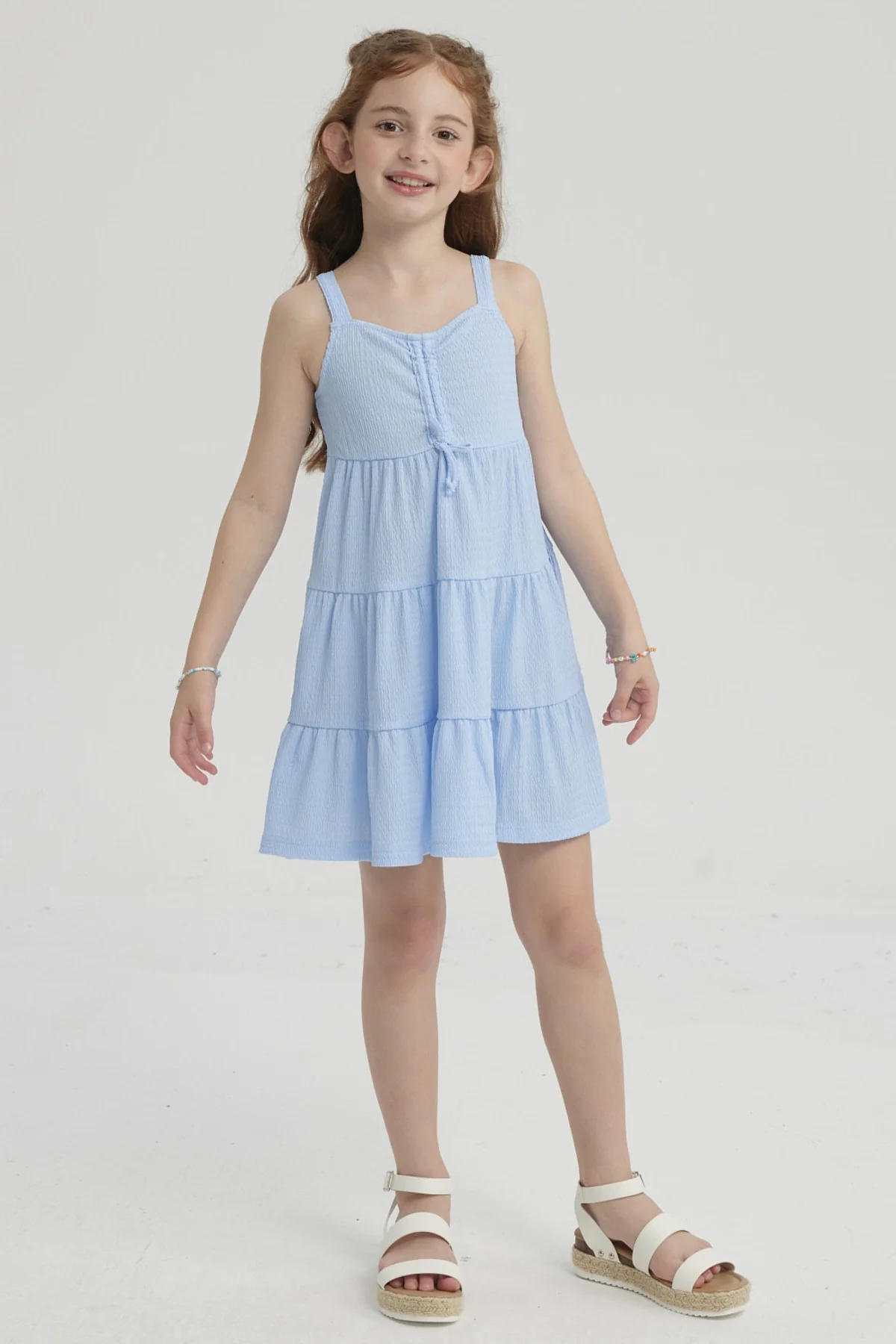 Vestido Niña Toddler Textura Celeste - Image 4