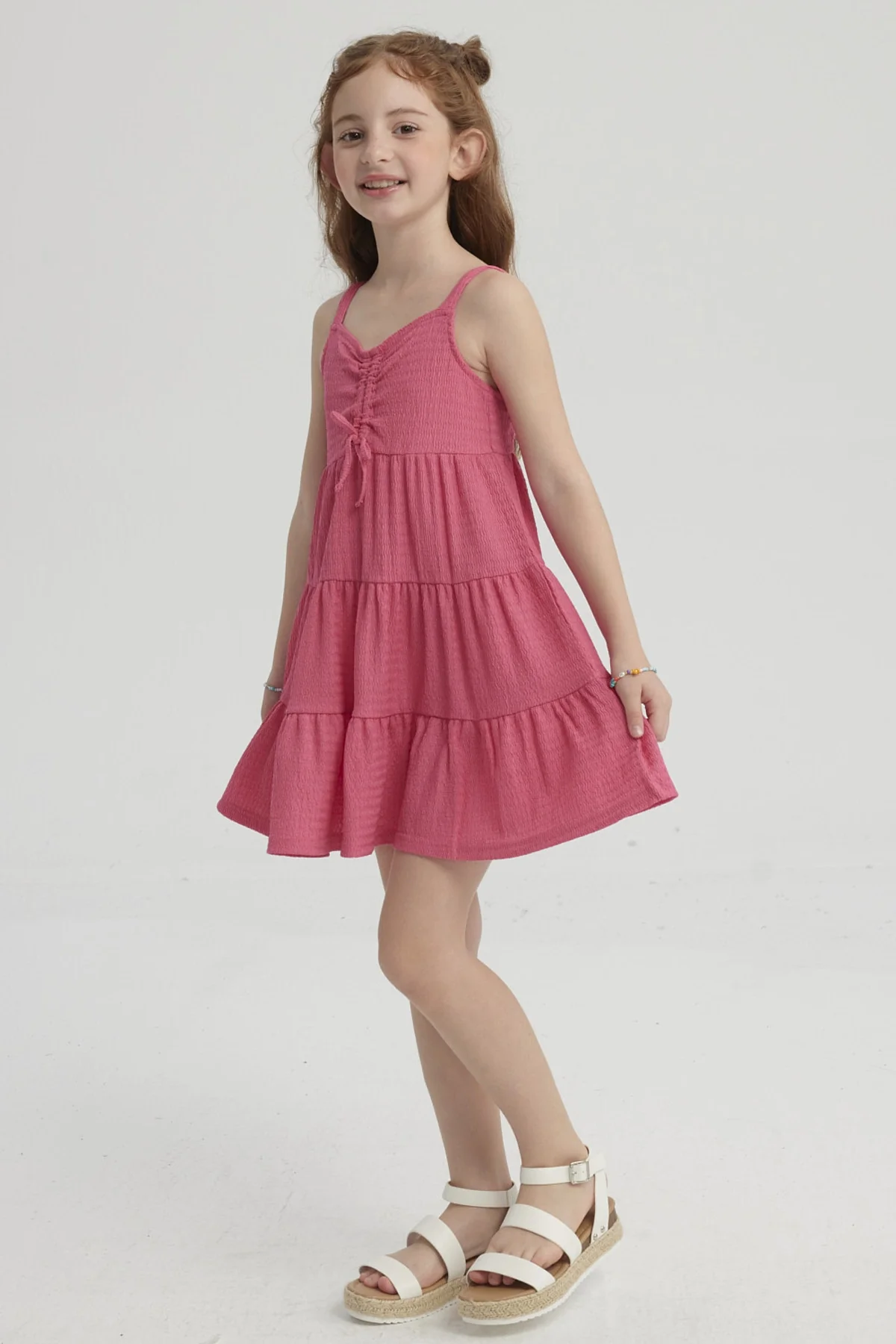 Vestido Niña Toddler Textura Fucsia - Image 3