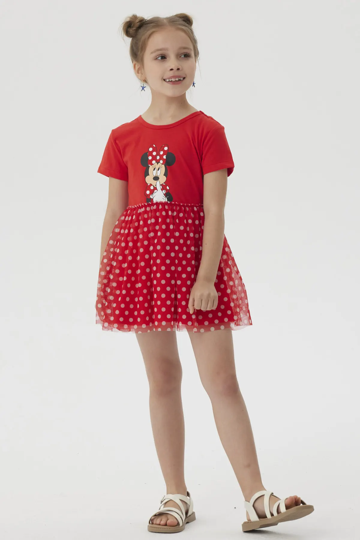 Vestido Niña Tull Minnie Rojo - Image 4